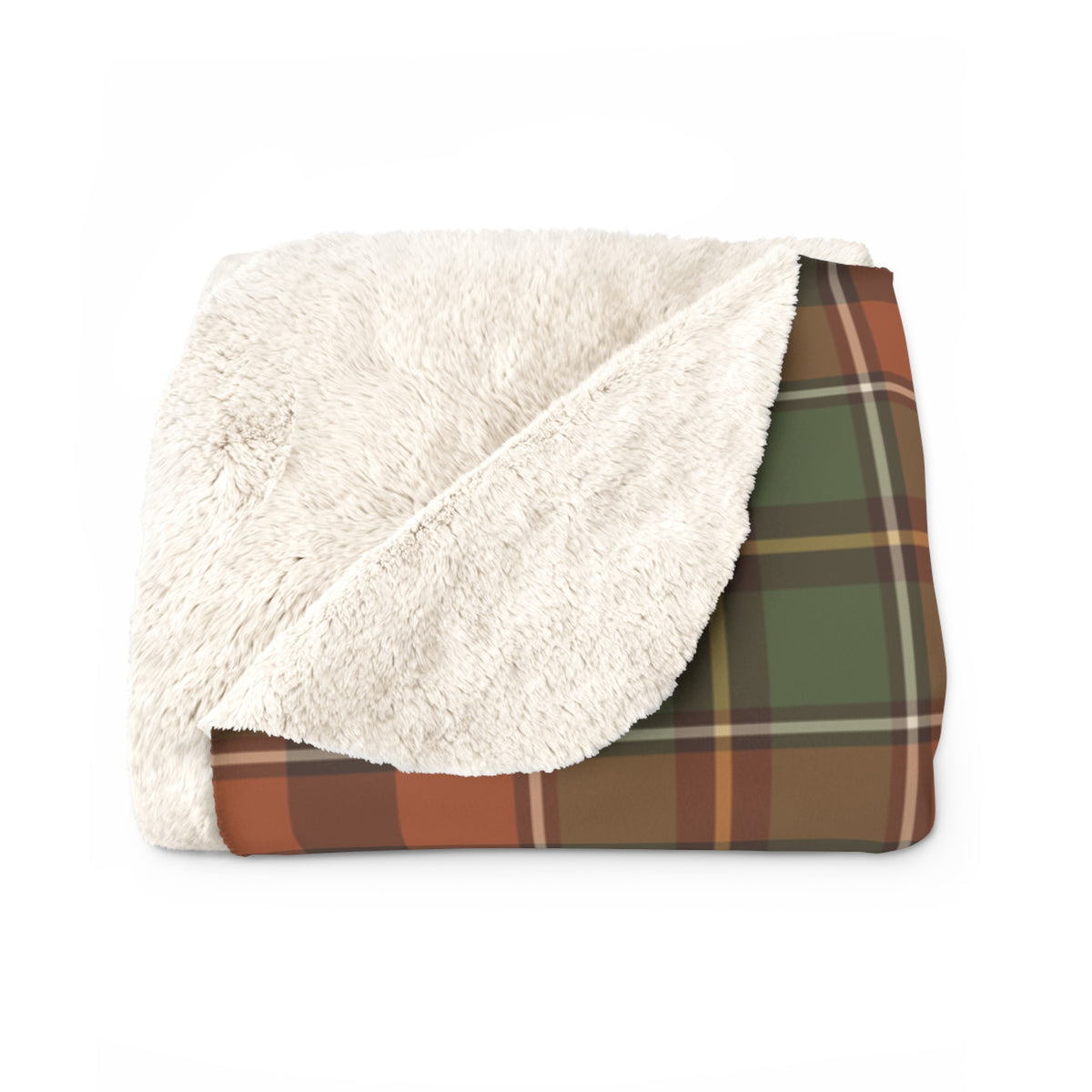Harvest Plaid Sherpa Throw Blanket – Cozy Fall Plaid Blanket