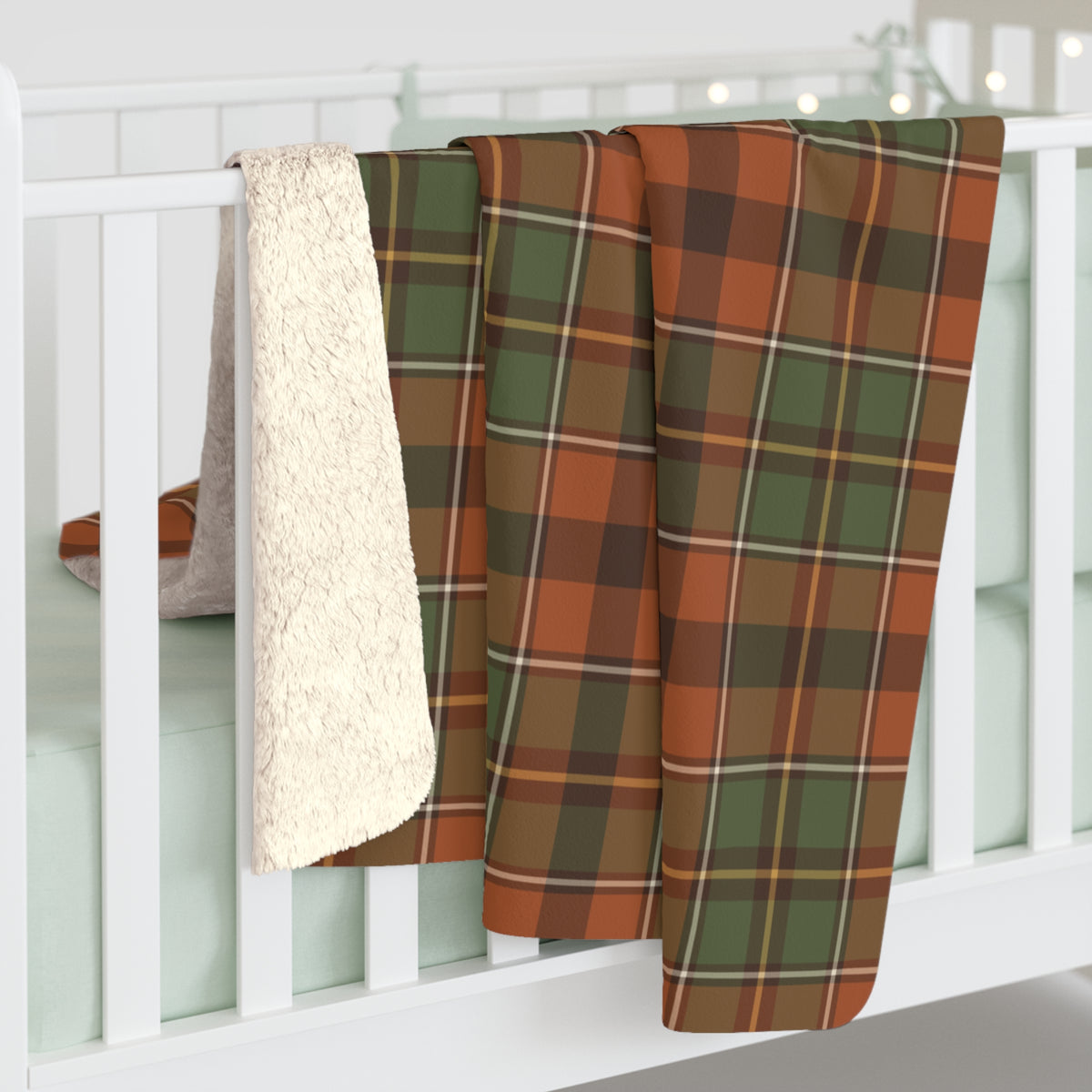 Harvest Plaid Sherpa Throw Blanket – Cozy Fall Plaid Blanket