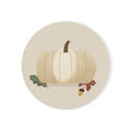 Autumn White Pumpkin Cork-Back Coaster