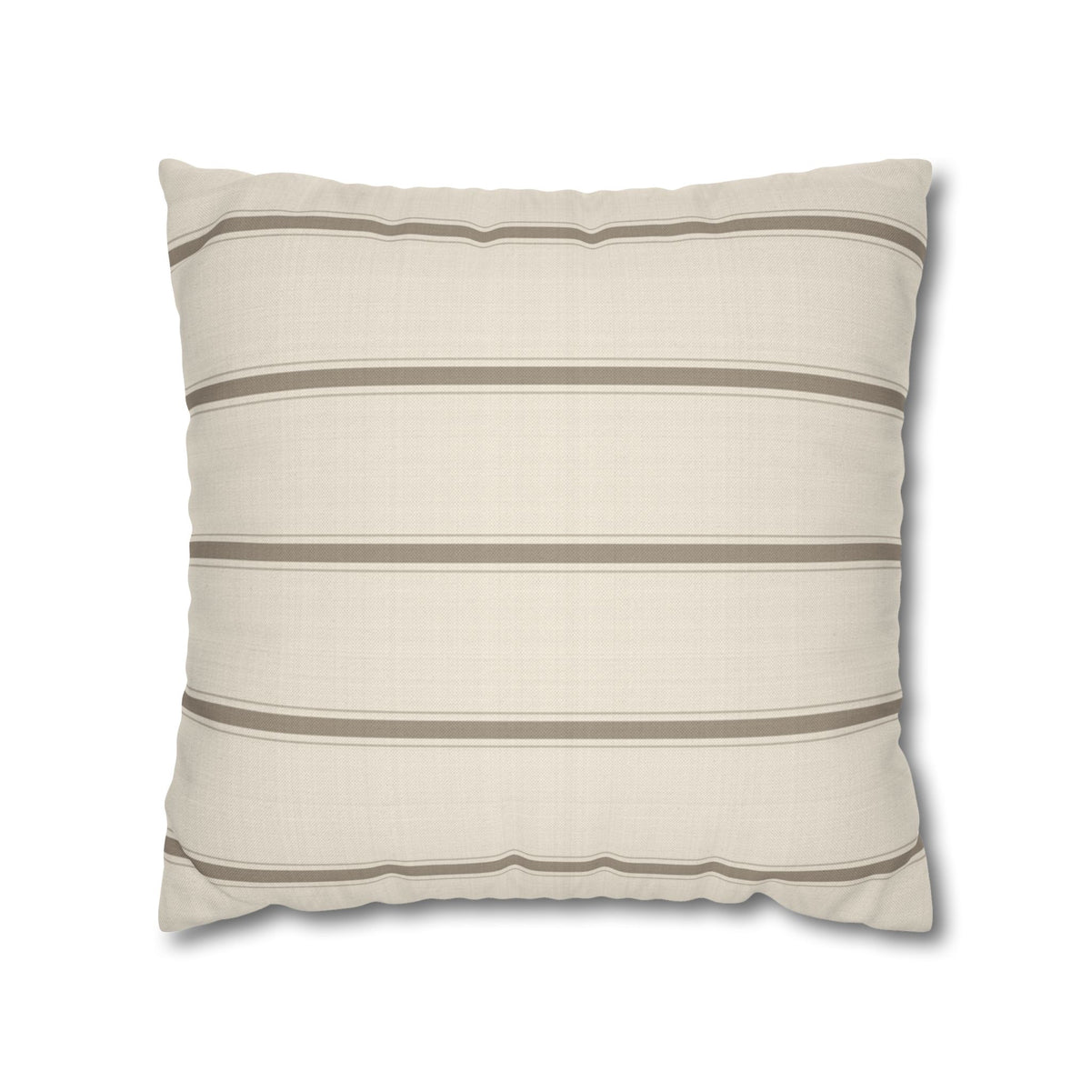 Cream Stripe Pillow Cover – Neutral Farmhouse Ticking Stripe