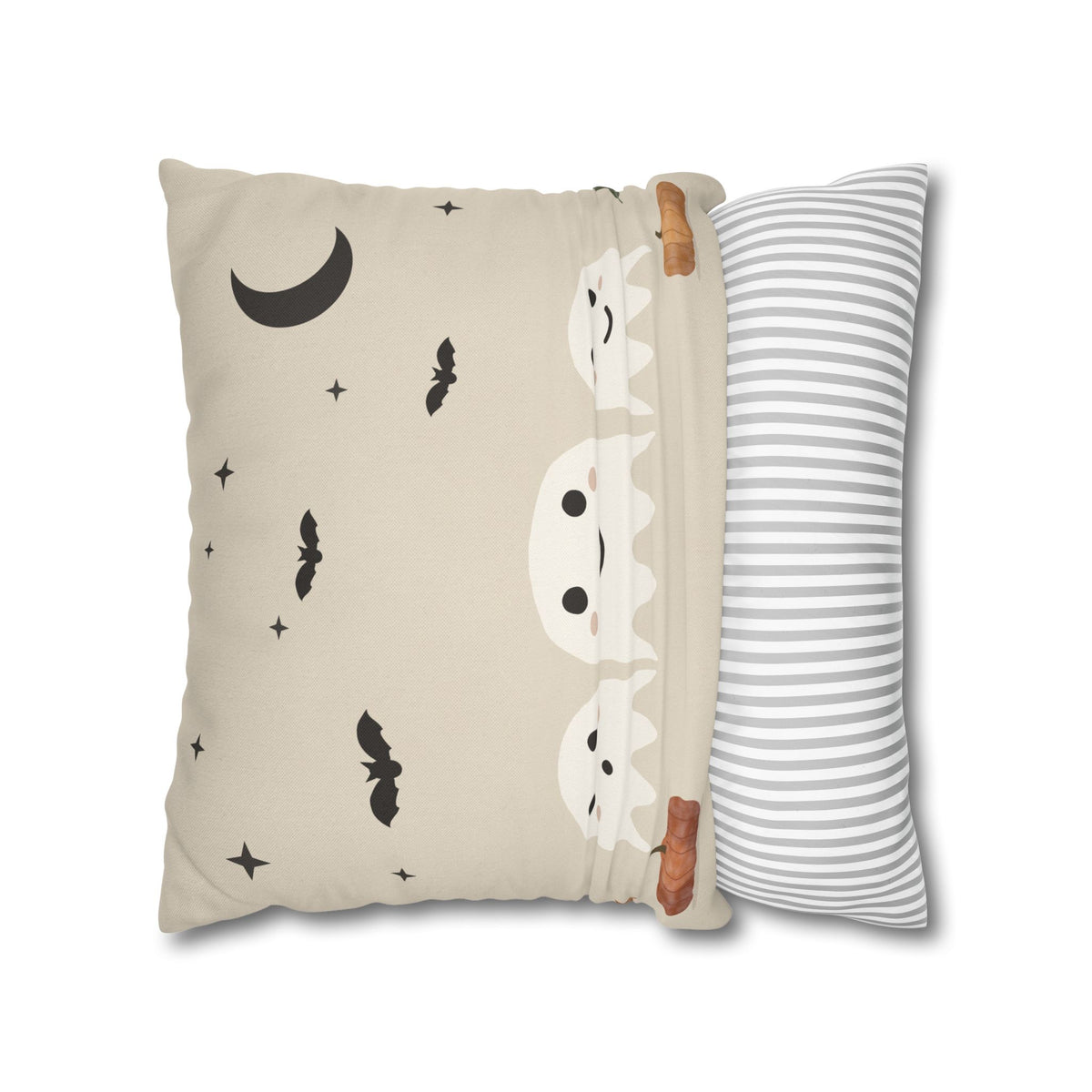 Cute Ghosts Halloween Pillowcase — Kawaii Spooky Decorative Throw Pillow
