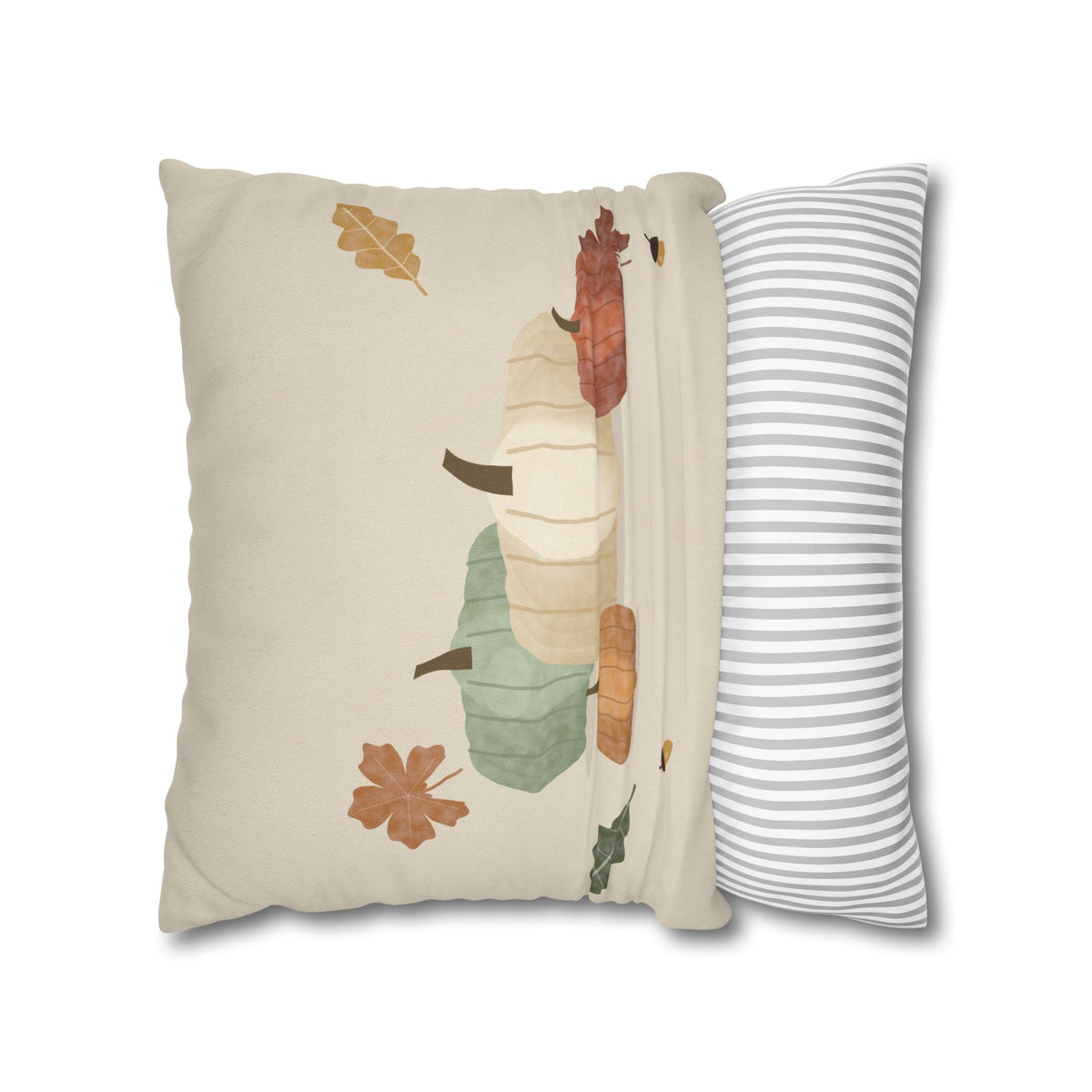 Heirloom Pumpkin Pillow Cover – Watercolor Fall Throw Pillow Cover