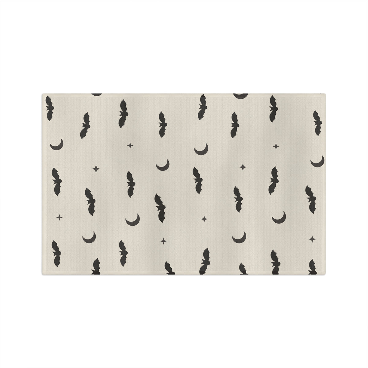 Halloween Bat & Moon Microfiber Tea Towel — Spooky Kitchen Decor