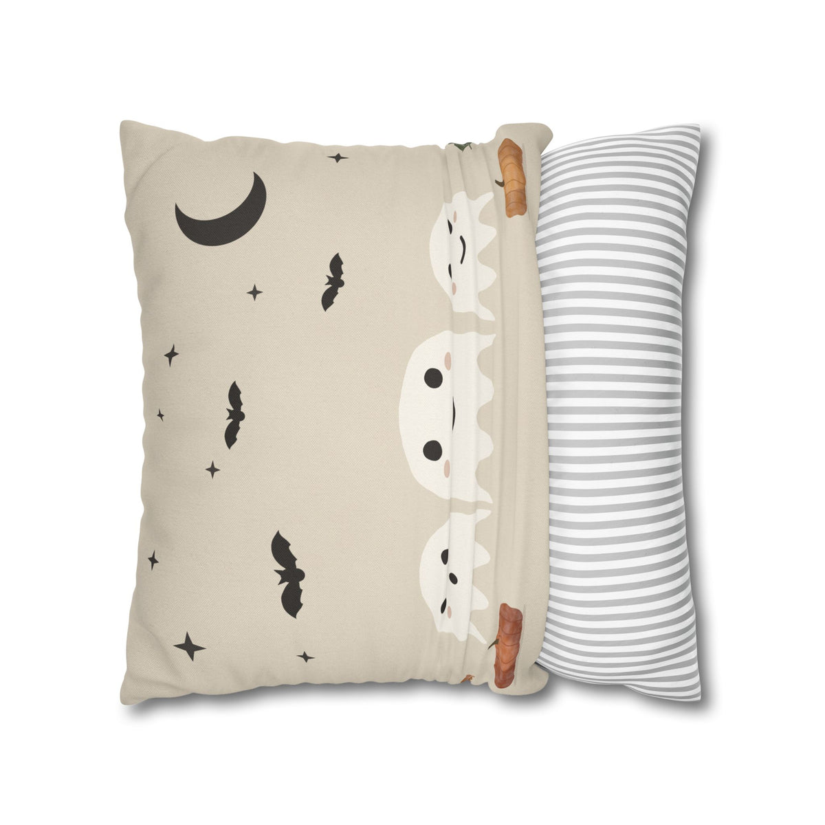 Cute Ghosts Halloween Pillowcase — Kawaii Spooky Decorative Throw Pillow