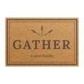 "Gather & Give Thanks" Doormat – Farmhouse Fall Welcome Mat