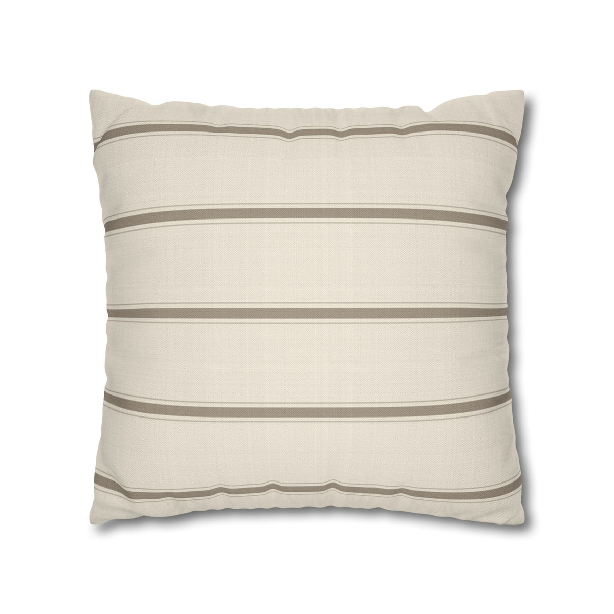 Cream Stripe Pillow Cover – Neutral Farmhouse Ticking Stripe