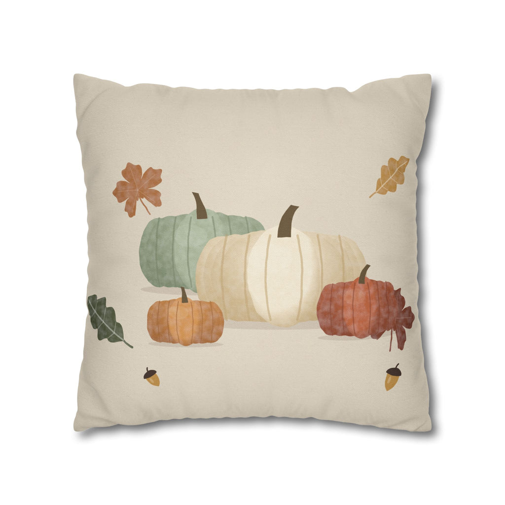 Heirloom Pumpkin Pillow Cover – Watercolor Fall Throw Pillow Cover
